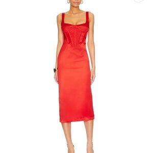 REVOLVE Red Midi Dress